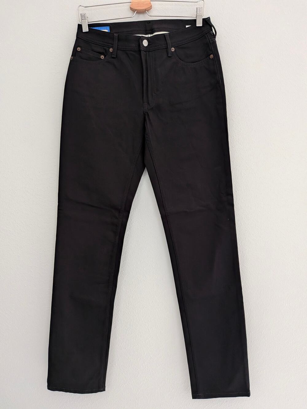 NWT Acne Studios Blå Konst South Stay Black Jeans Size 30 Mid Rise Straight $240
